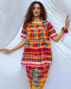 Saanjh Gamcha Cotton Top - GMC