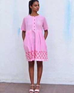 Sadru Bagh Handblockprinted Cotton Dress-Sor