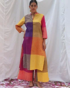 Satrangi Handwoven Cotton Kurta Set - RC