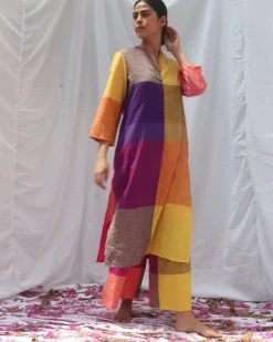 Satrangi Handwoven Cotton Kurta Set - RC