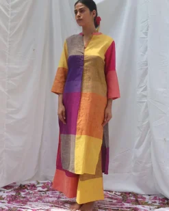 Satrangi Handwoven Cotton Kurta Set - RC