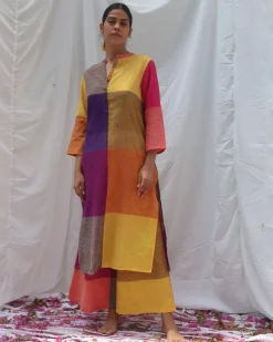 Satrangi Handwoven Cotton Kurta Set - RC