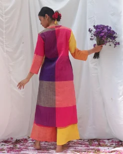 Satrangi Handwoven Cotton Kurta Set - RC