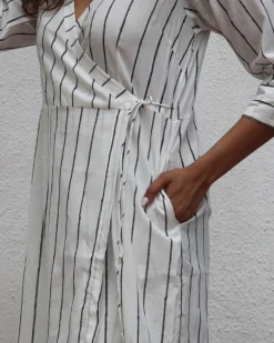 Sea Mist Handblock Printed Cotton Kurta Set - Mono