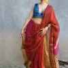 Shabab Handwoven Linen Zari Saree - Gazala