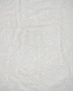 Sleepy Shell Ivory Block Printed Saree - SFD