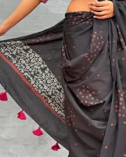 Song of Soil Blockprinted Cotton Saree