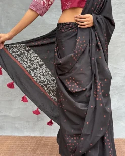 Song of Soil Blockprinted Cotton Saree