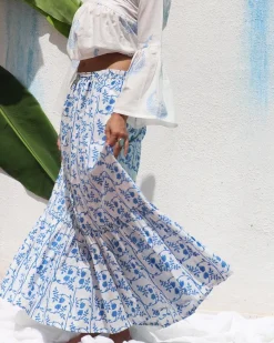 Stella Handprinted Cotton Skirt - WITC