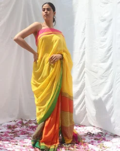 Subarnalata  Handwoven Cotton Saree - LIDD