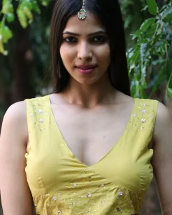 Sunflower Yellow Mulmul Cotton Blouse - Jugnoo