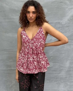 Tracing Wildwood Blockprinted Cotton Top