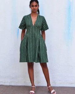 Tropic Handblockprinted Cotton Dress-Sor