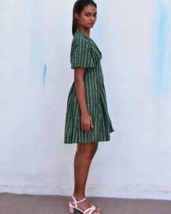 Tropic Handblockprinted Cotton Dress-Sor