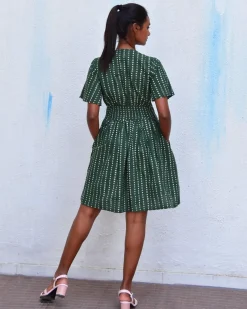 Tropic Handblockprinted Cotton Dress-Sor
