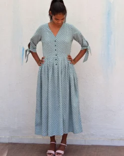 Tundra Handblockprinted Cotton Dress-Sor