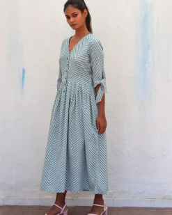 Tundra Handblockprinted Cotton Dress-Sor