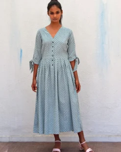 Tundra Handblockprinted Cotton Dress-Sor
