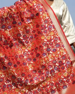 Uns Handwoven Banarasi Kimkhab Brocade Dupatta