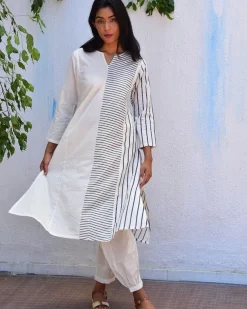 Vanilla Sky Handblockprinted Cotton Kurta Set - Vnmn