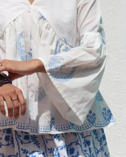 Varsha Handprinted Cotton Top - WITC