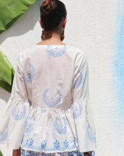 Varsha Handprinted Cotton Top - WITC