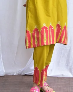 Veena Handblockprinted Cotton Kurta Set Of 2-Sor