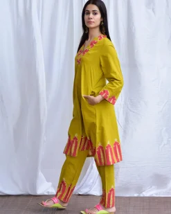 Veena Handblockprinted Cotton Kurta Set Of 2-Sor