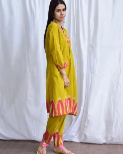 Veena Handblockprinted Cotton Kurta Set Of 2-Sor