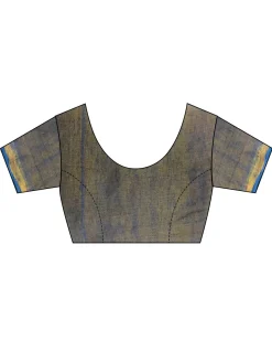 Vidhu Handwoven Linen Saree-Melting Moon