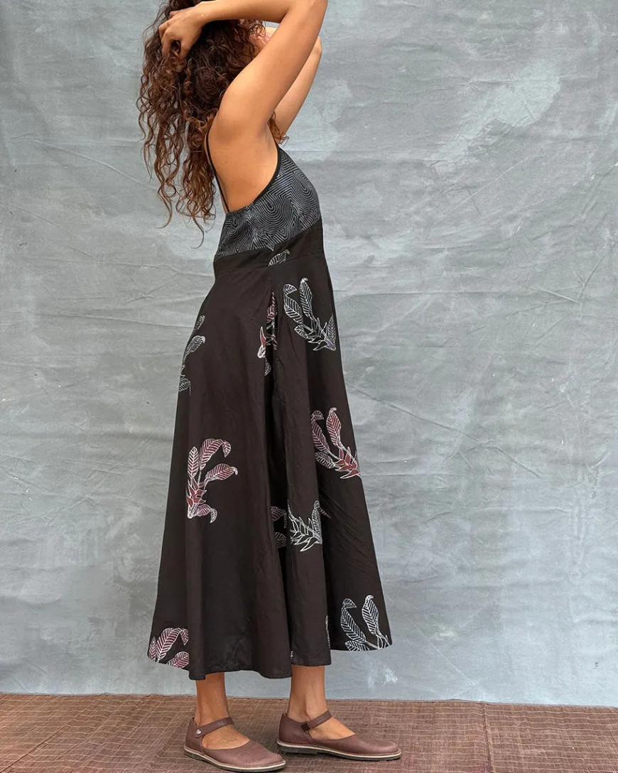 Wildflower Whispers Block printed Cotton Dress