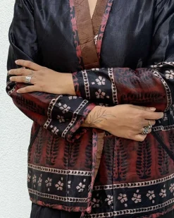 Willow Wrap Mashru Silk Reversible Quilted Jacket