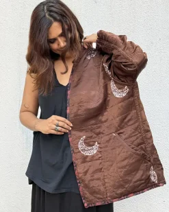 Willow Wrap Mashru Silk Reversible Quilted Jacket