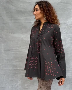 Windsong Blockprinted Cotton Top