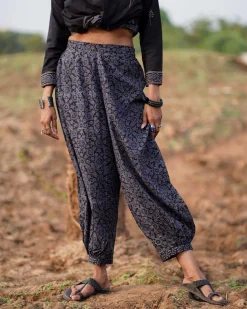 Wistful Dawn Blockprinted Cotton Pant-WWB
