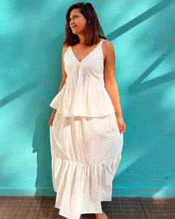 Zarish Cotton Skirt - Safed