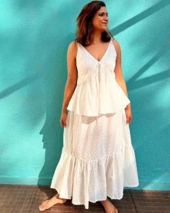 Zarish Cotton Skirt - Safed