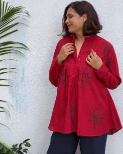 Zebaish Block Printed Cotton Kurti