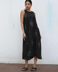 Zita Blockprinted Cotton Dress - NOMAD