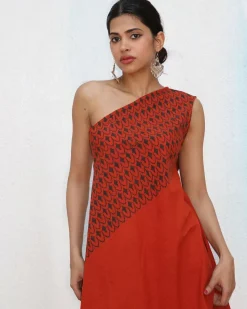 Zoe Block printed Cotton Dress - NOMAD