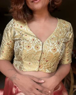Zubeyda Khimkab Brocade Blouse - Nargiz