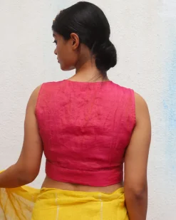 Zulaikha Handwoven Linen Zari Blouse - Eknoor